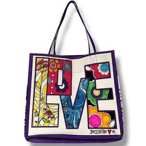 Brighton Fashionista Collection by Tom Clancy Love Groove II Large Canvas Tote